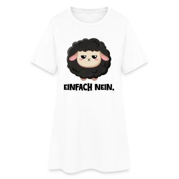 Grumpy Schaf Einfach nein - Frauen T-Shirt-Kleid - Weiß - Vorne