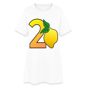 Numéro Vingt - Citron - 20 - Robe T-shirt Femme - blanc - Devant