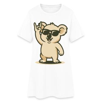 Rock’n’Koala - Robe T-shirt Femme - blanc - Devant