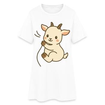 Câlins avec les enfants - Robe T-shirt Femme - blanc - Devant