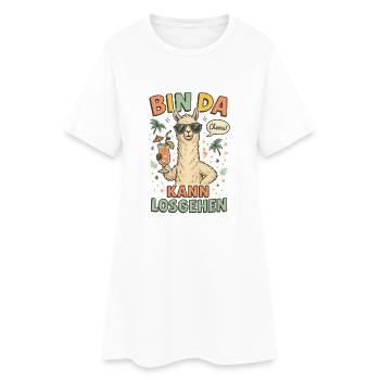 Je suis prêt à partir alpaga lama alpaga - Robe T-shirt Femme - blanc - Devant