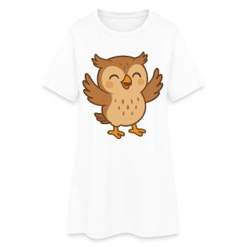 Ami plume joyeux - Robe T-shirt Femme - blanc - Devant