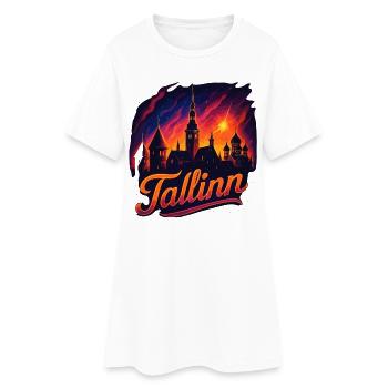 Tallinn Capitale Estonie Baltique Cadeau - Robe T-shirt Femme - blanc - Devant