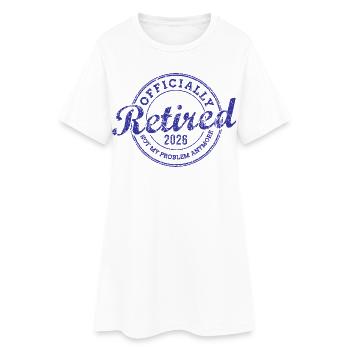 Officiellement retraité 2026 Ce n’est plus mon problème - Robe T-shirt Femme - blanc - Devant