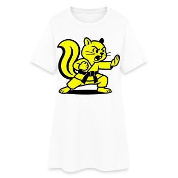 Karaté Écureuils ! - Robe T-shirt Femme - blanc - Devant