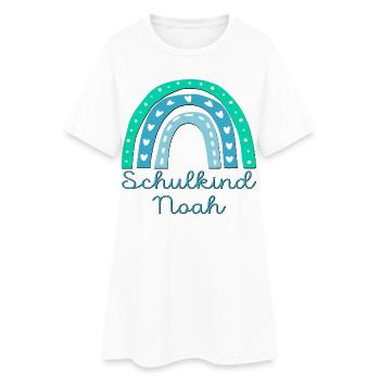 SCHULANFANG SCHULKIND NOAH - Frauen T-Shirt-Kleid - Weiß - Vorne
