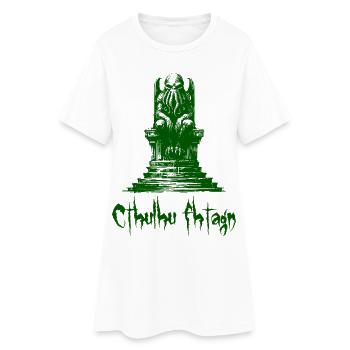 Statue de Cthulhu - Robe T-shirt Femme - blanc - Devant