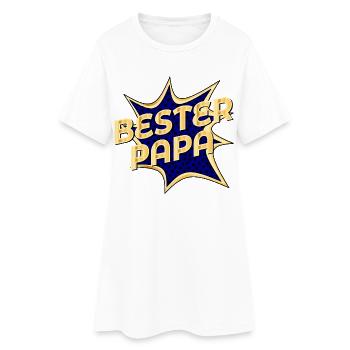 KOMPLIMENTE VATERTAG PAPA - Frauen T-Shirt-Kleid - Weiß - Vorne
