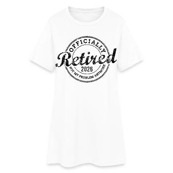Officiellement retraité 2026 Ce n’est plus mon problème - Robe T-shirt Femme - blanc - Devant