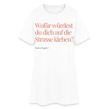 Check-in Frage Nr. 1 - Frauen T-Shirt-Kleid - Weiß - Vorne