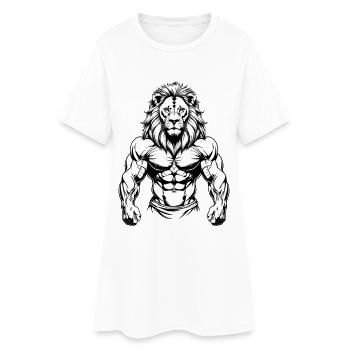 Force du Lion - Robe T-shirt Femme - blanc - Devant
