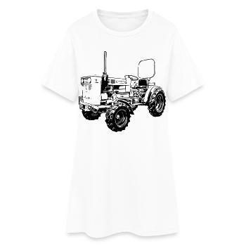 A45 Kulttraktor - Frauen T-Shirt-Kleid - Weiß - Vorne