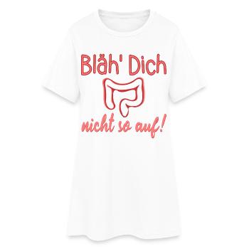 AUFGEBLÄHT - DARM REIZDARM - Frauen T-Shirt-Kleid - Weiß - Vorne