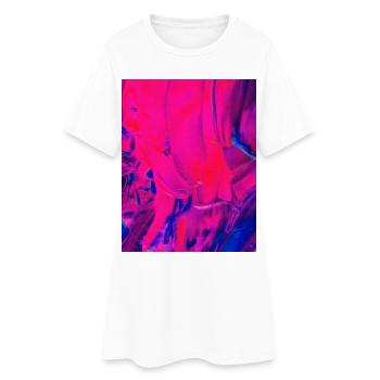 Design abstrait de la mer rose et bleue - Robe T-shirt Femme - blanc - Devant