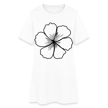 Cherry Blossom – Multi-Color Contours Sakura Look - Women’s T-Shirt Dress - white - Front