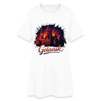 Danzig Gdańsk Goldene Stadt Ostsee Polen Geschenk - Frauen T-Shirt-Kleid - Weiß - Vorne
