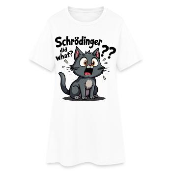 Schrödingers Katze - der Albtraum süßer Katzen - Frauen T-Shirt-Kleid - Weiß - Vorne