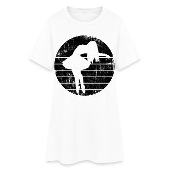 Ballerine - Robe T-shirt Femme - blanc - Devant