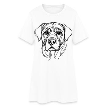 Dog_line_art_1 - Robe T-shirt Femme - blanc - Devant