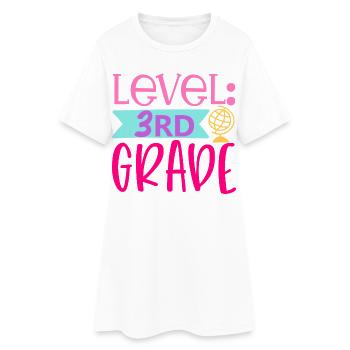 3e année débloquée – Retour à l’école - Robe T-shirt Femme - blanc - Devant