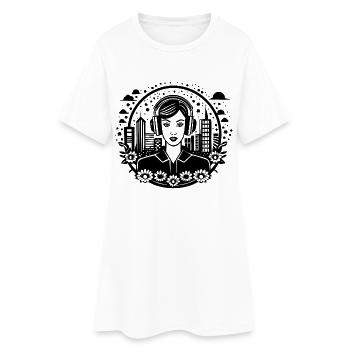 Streetwear, Culture pop, Sous-culture – Femme, Casque - Robe T-shirt Femme - blanc - Devant