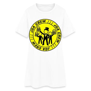 Conception de logo d’équipage d’enterrement de vie de garçon - Robe T-shirt Femme - blanc - Devant