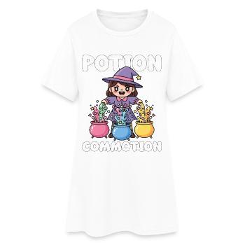 POTION COMMOTION - WITCH HALLOWEEN - Women’s T-Shirt Dress - white - Front