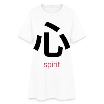 心 – Kokoro, le cœur japonais - Robe T-shirt Femme - blanc - Devant