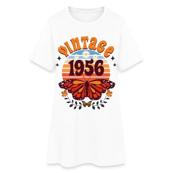 1956 Papillon 70 Ans Anniversaire Femme - Robe T-shirt Femme - blanc - Devant