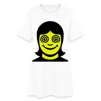 Visage hypnotique - Robe T-shirt Femme - blanc - Devant