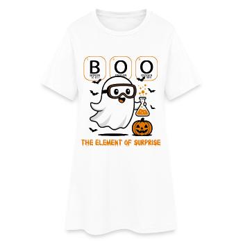 Halloween Ghost Scientist Drôle Enseignant Et Enfants - Robe T-shirt Femme - blanc - Devant