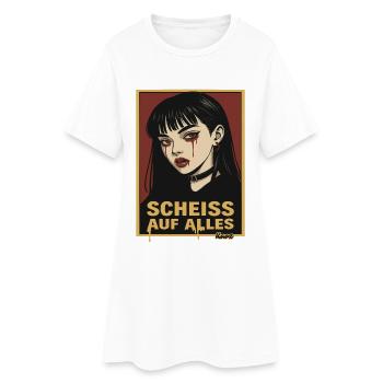 Emo Gothic Girl mit Aussage - Frauen T-Shirt-Kleid - Weiß - Vorne