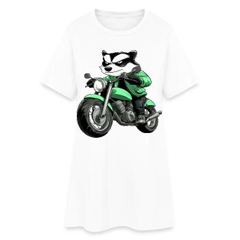 Moto Badger - Robe T-shirt Femme - blanc - Devant