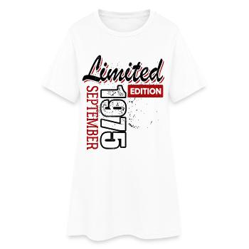 Édition limitée Septembre 1975 Cadeau d’anniversaire - Robe T-shirt Femme - blanc - Devant