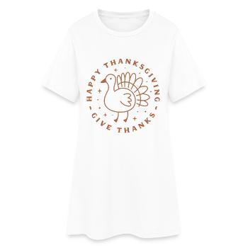 Frohes Thanksgiving Christliches wünscht Nutztier - Frauen T-Shirt-Kleid - Weiß - Vorne