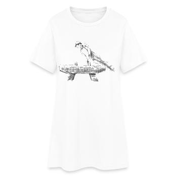 Gymnastique - Robe T-shirt Femme - blanc - Devant