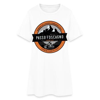 Passo Foscagno , Lombardische Alpen , Italien - Frauen T-Shirt-Kleid - Weiß - Vorne