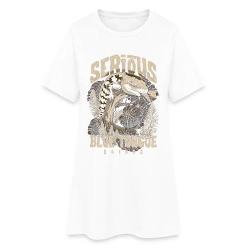 Ernsthaft über Blauzungenskinke Reptilienhalter - Frauen T-Shirt-Kleid - Weiß - Vorne