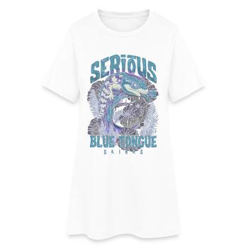 Ernsthaft über Blauzungenskinke Reptilienhalter - Frauen T-Shirt-Kleid - Weiß - Vorne