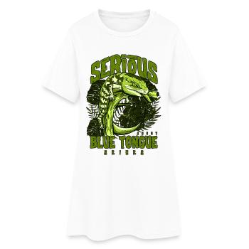 Ernsthaft über Blauzungenskinke Reptilienhalter - Frauen T-Shirt-Kleid - Weiß - Vorne