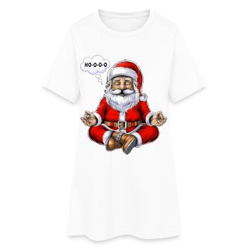 Méditation de Noël du Père Noël - Robe T-shirt Femme - blanc - Devant
