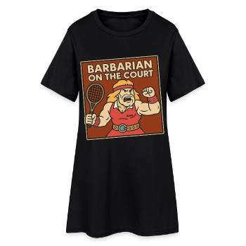 Barbares sur le court de tennis - Robe T-shirt Femme - noir - Devant