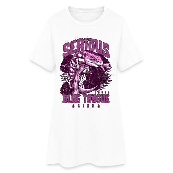 Gardien de reptiles sérieux au sujet des scinques à langue bleue - Robe T-shirt Femme - blanc - Devant