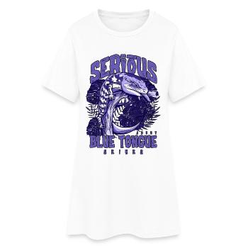 Ernsthaft über Blauzungenskinke Reptilienhalter - Frauen T-Shirt-Kleid - Weiß - Vorne