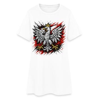 Poland Polska Eagle Flag Patriotism Gift - Women’s T-Shirt Dress - white - Front