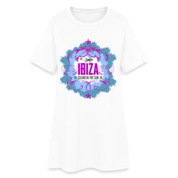 Ibiza Sun and Sea Design - Women’s T-Shirt Dress - white - Front
