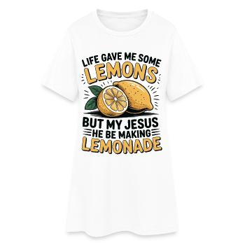 La vie m'a donné des citrons, Jésus fait de la limonade - Robe T-shirt Femme - blanc - Devant