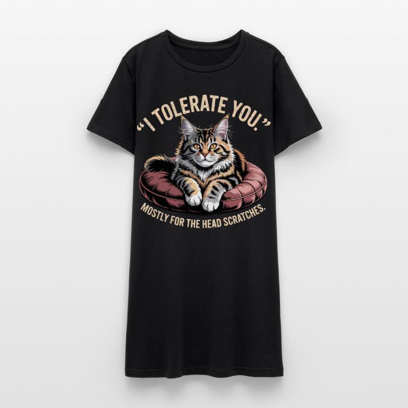 Head Scratch Cat Women’s T-Shirt Dress
