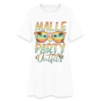 Tenue de fête à Majorque - Robe T-shirt Femme - blanc - Devant