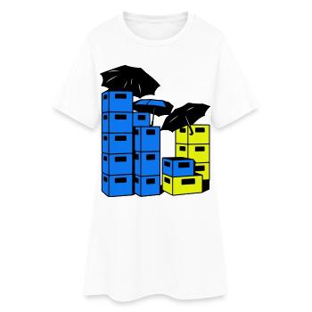 Beer crate art - Women’s T-Shirt Dress - white - Front